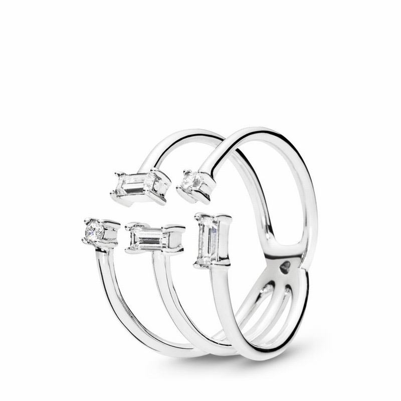 Pandora Shards Of Sparkle Statement Ring Ireland - Sterling Silver/Cubic Zirconia - 329650LGM